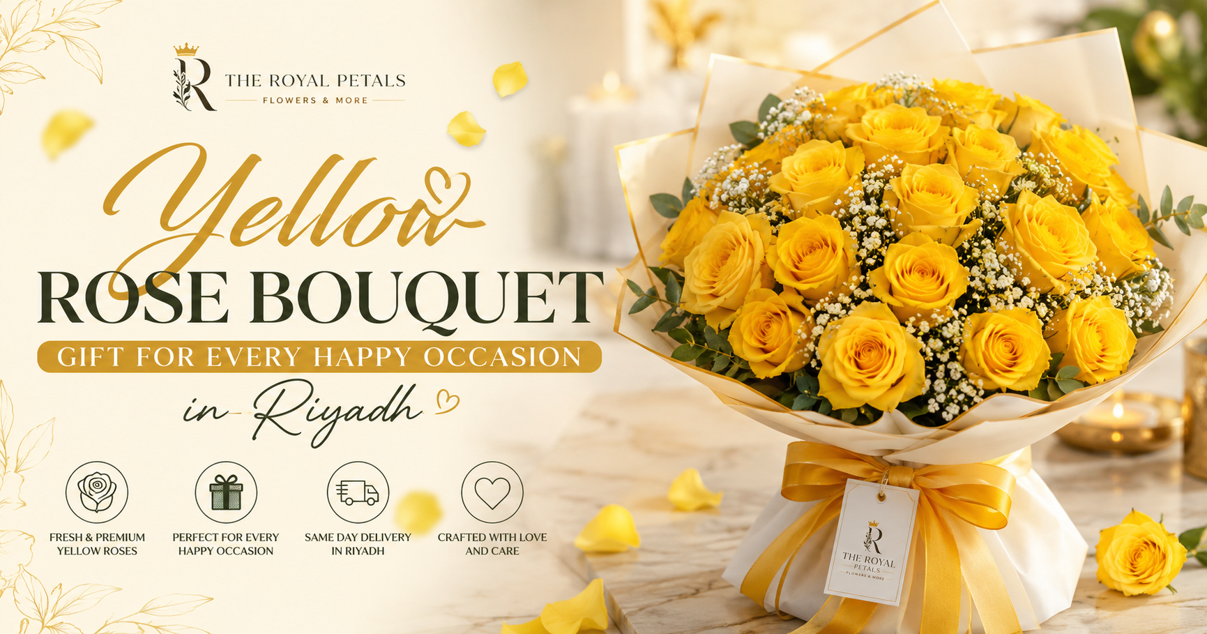 Yellow Rose Bouquet Gift for Every Happy Occasion in Riyadh