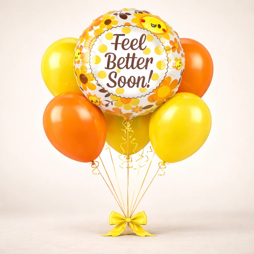 باقة بالونات "أتمنى لك الشفاء العاجل"