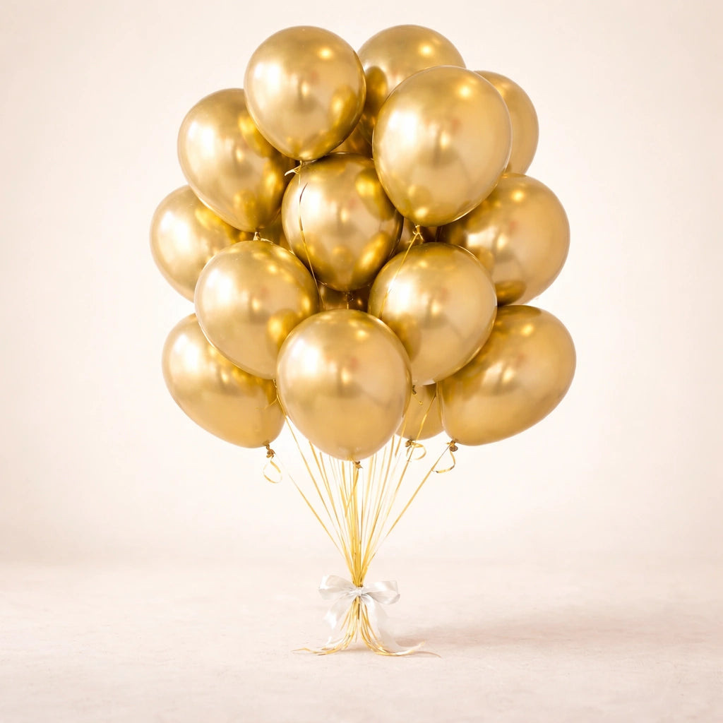 باقة بالونات ذهبية فاخرة