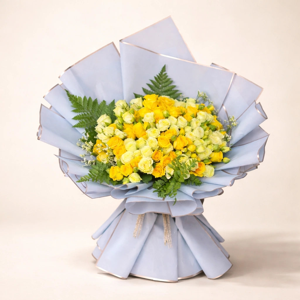 باقة ورد الشمس الذهبية