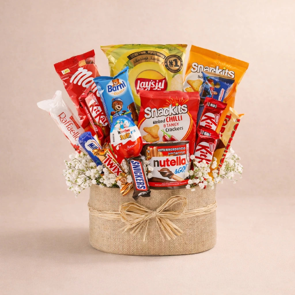 Premium Deluxe Snack & Chocolate Gift Basket