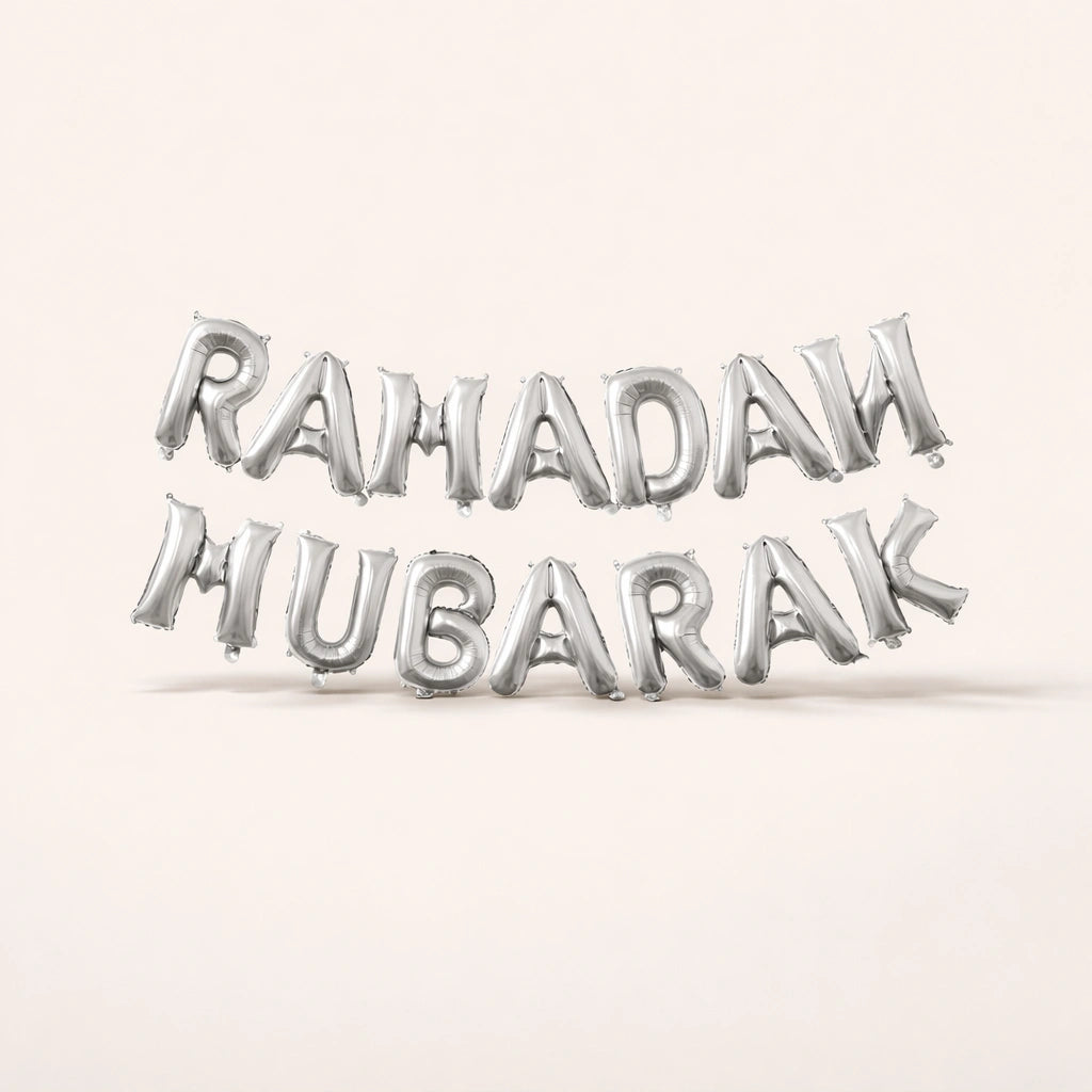بالون فويل مكتوب عليه حروف رمضان مبارك