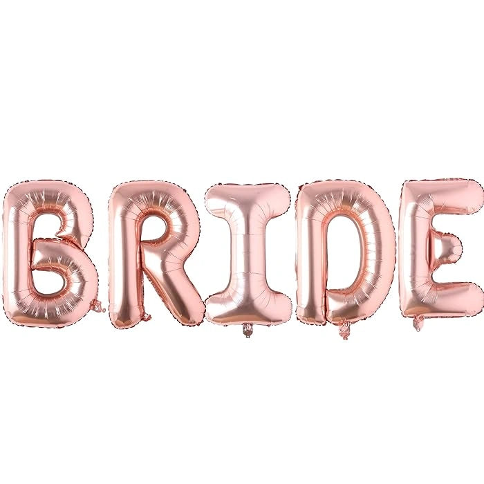 Rose Gold BRIDE Foil Balloon Banner