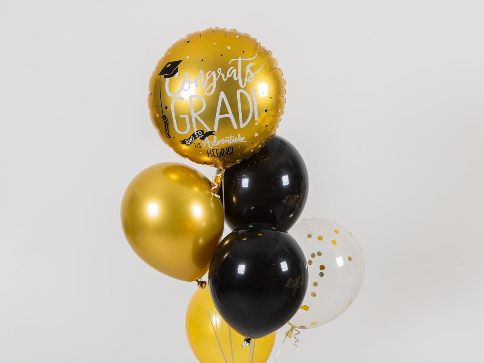 Graduation Balloon Bouquet Set | Congrats Grad Helium Balloons