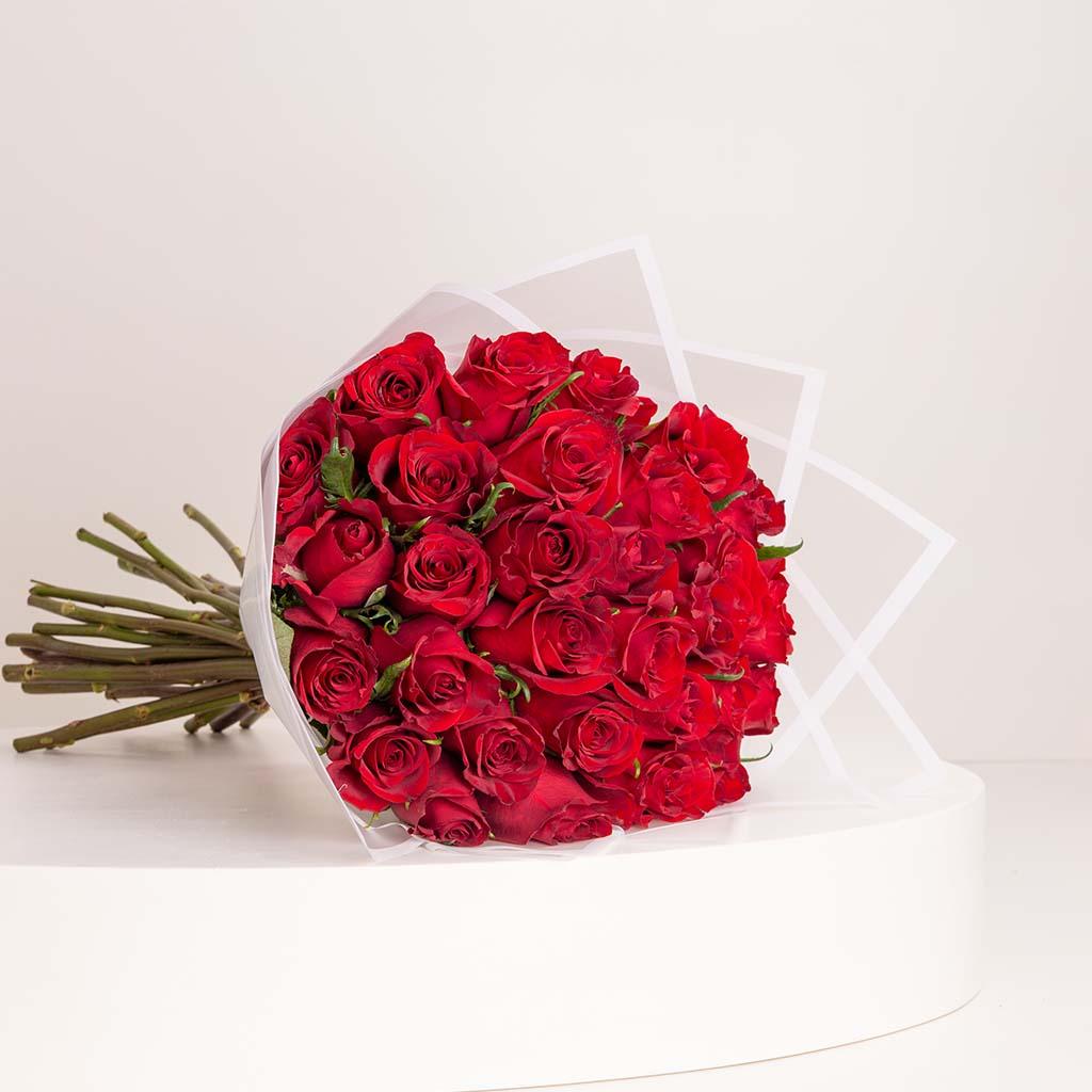Luxury Red Roses Flower Box |Romantic Love Rose Arrangement