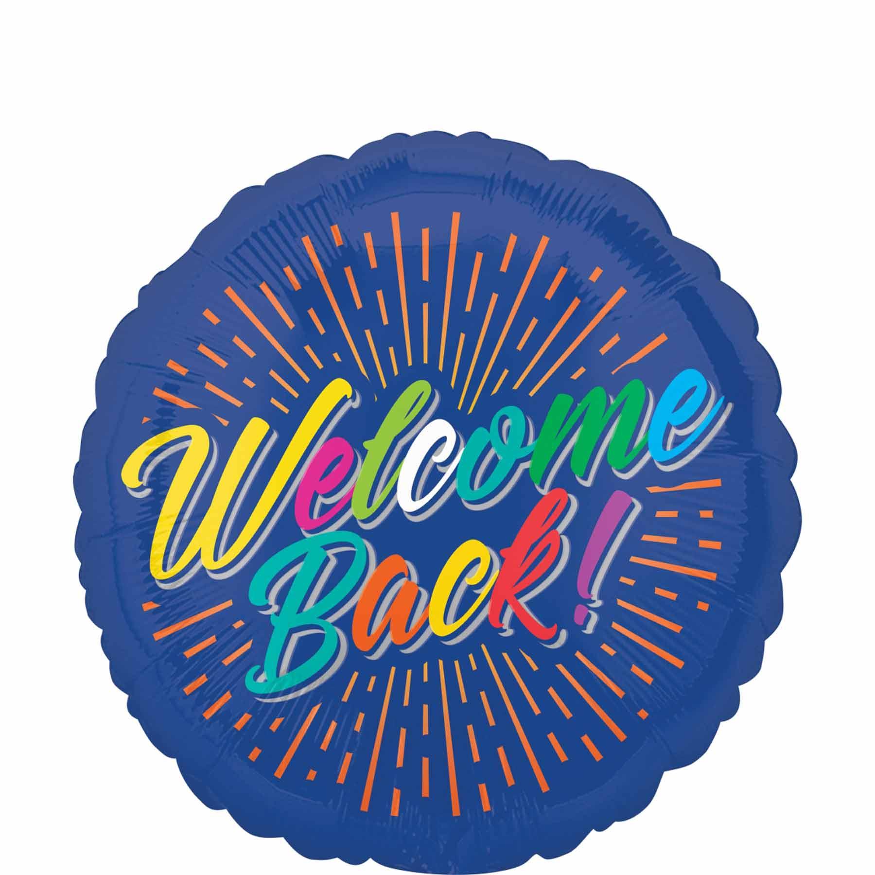 Welcome Back Helium Foil Balloon |Colorful Stars Party Balloon