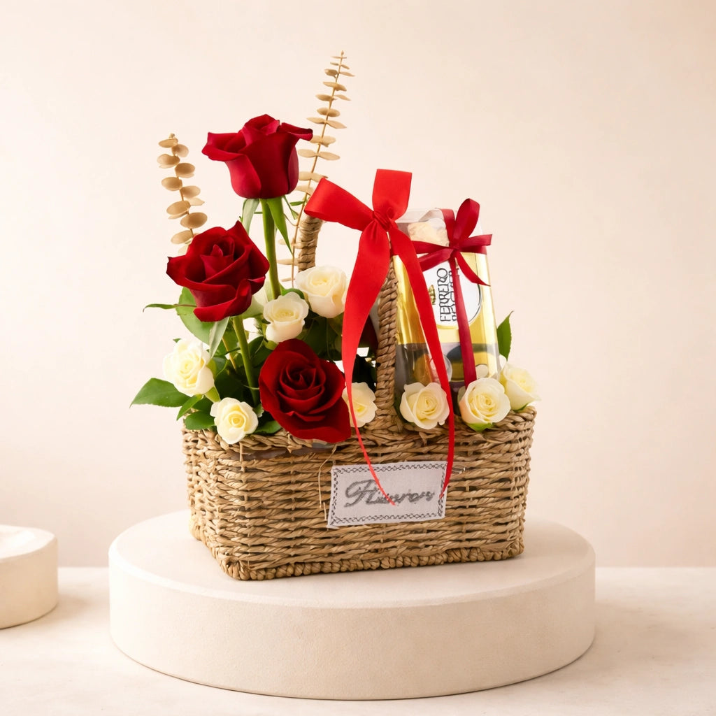 Luxury Rose & Chocolate Gift Basket