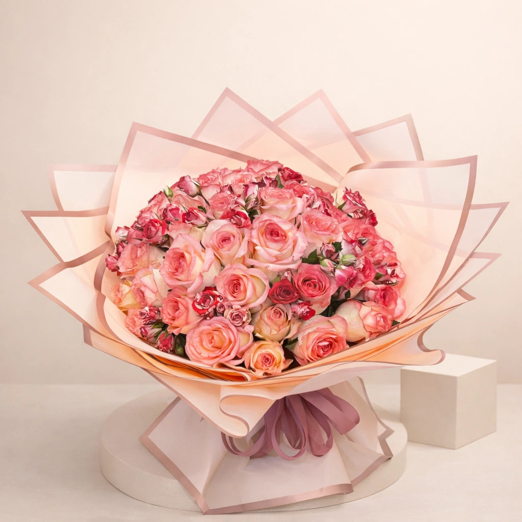 Luxury Pink Rose Bouquet