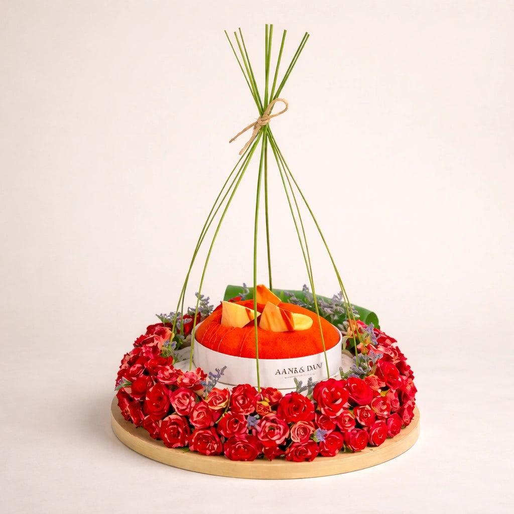 Royal Romance Floral Cake Tray
